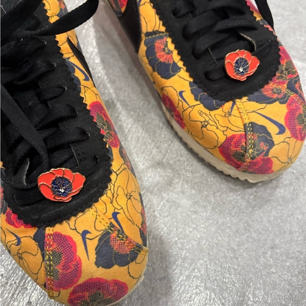[US8]Nike Classic Cortez LX Floral Pack Gold Limited Collection Charm - Picture 2 of 6